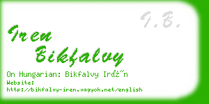 iren bikfalvy business card